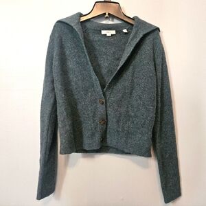 Vince Cashmere cardigan button sweater dark teal green xs